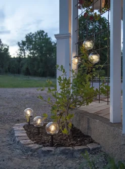 GLOBE Solcellsdekoration 29cm Transparent