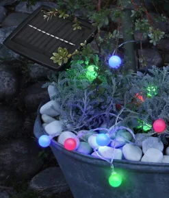 GLOBINI Solcells-ljusslinga 4,75m 20LED IP44