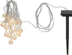 GLOBINI Solcells-ljusslinga 475cm Klar