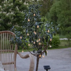 GLOBINI Solcells-ljusslinga 475cm Klar