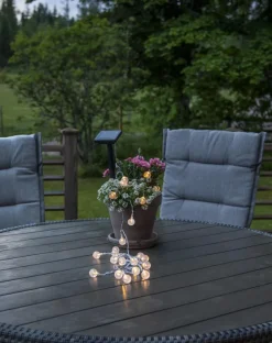 GLOBINI Solcells-ljusslinga 475cm Klar