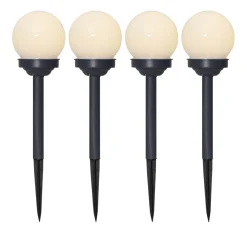 GLOBUS 4-PACK Solcellsdekoration 27cm Vit IP44