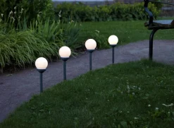 GLOBUS 4-PACK Solcellsdekoration 27cm Vit IP44