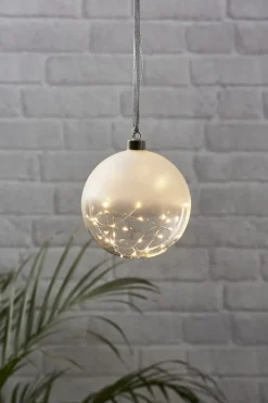 GLOW Glaskula 15cm 30LED Frostad