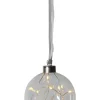 GLOW Glaskula 10cm 15LED Transparent