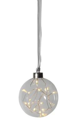 GLOW Glaskula 10cm 15LED Transparent