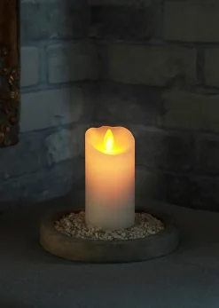 Glow LED Blockljus 10cm Vit