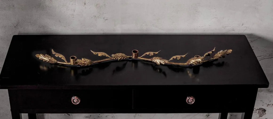 GRACE Ljusstake 80cm Antikmässing