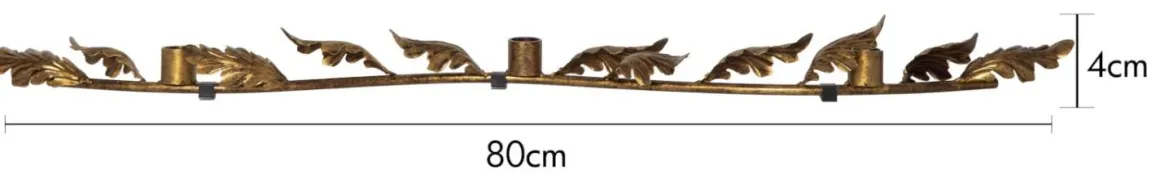 GRACE Ljusstake 80cm Antikmässing