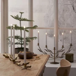 GRACE Metalljusstake 48cm Antikmässing