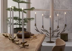 GRACE Metalljusstake 48cm Antikmässing