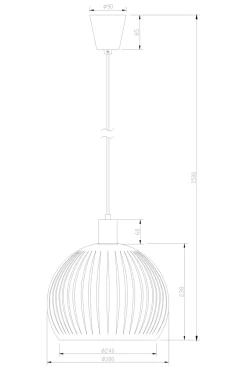 GRAFIKA Taklampa 36cm Vit