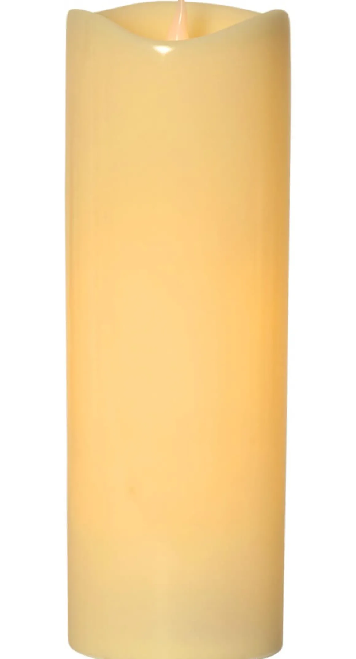 GRANDE LED-Blockljus 38cm Beige