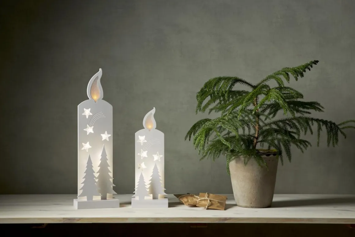 GRANDY Batteridekoration 50cm Vit/Varmvit