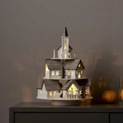 GRAUBERG Bordsdekoration Batteri 29cm Grå