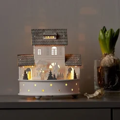 GRAUBERG Bordsdekoration Batteri 19cm Grå