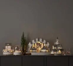 GRAUBERG Bordsdekoration Batteri 19cm Grå