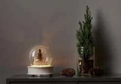 GRAUBERG Bordsdekoration Batteri 17cm Grå