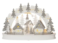 GRAUBERG Ljusstake Batteri 10L 42cm Grå