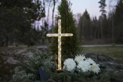 GRAVECROSS LED-Gravljus 41cm 24LED IP44 Vit