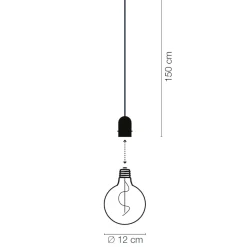GRAVITY+Decoled Vintage 12V Svart IP44