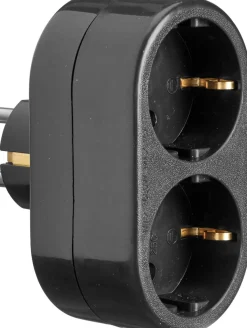 GRENKONTAKT Vägg 2:a 9cm Svart