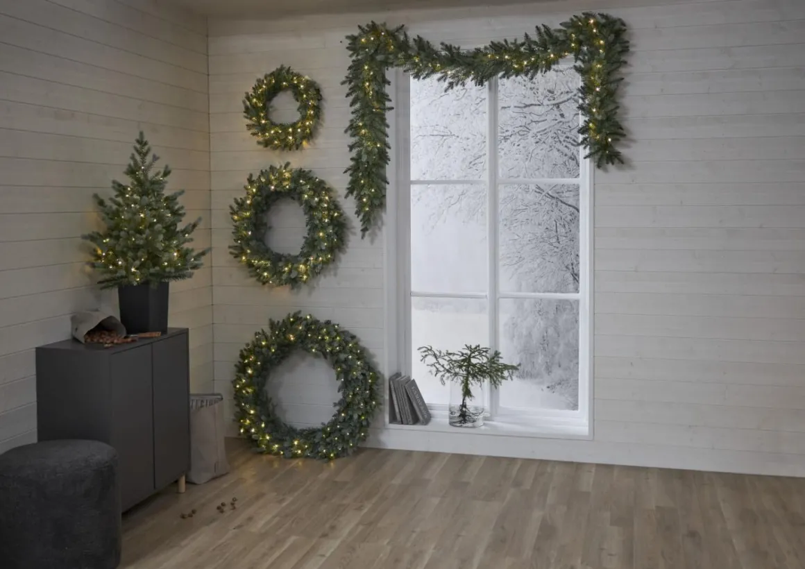 GREYLAND Krans Batteri 55cm Grön