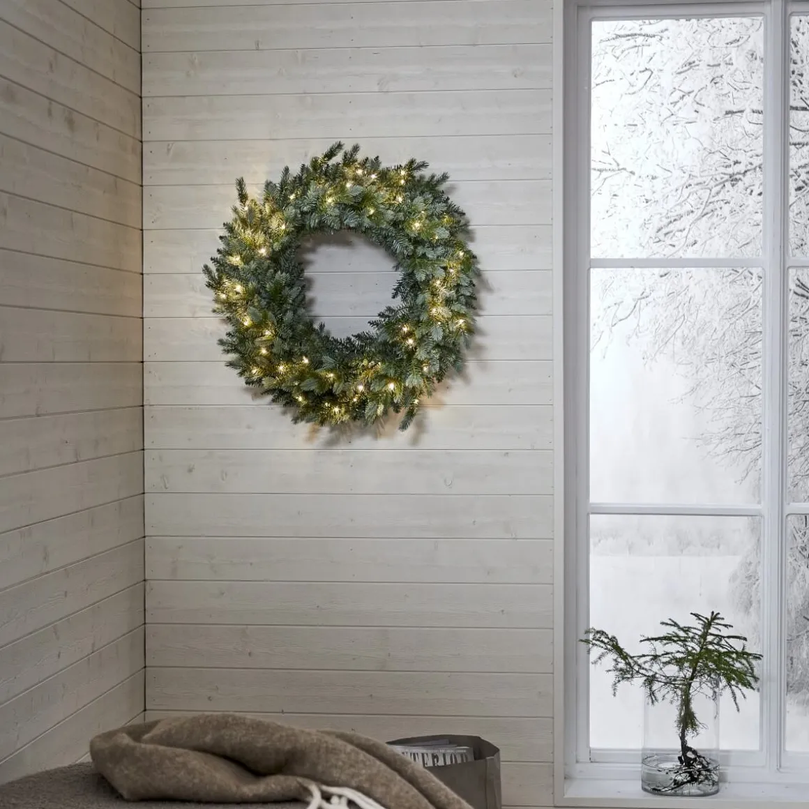 GREYLAND Krans Batteri 80cm Grön