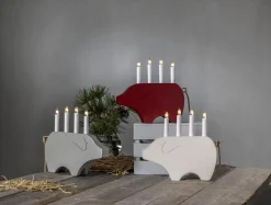 GRY Ljusstake 4L 28,5cm Beige