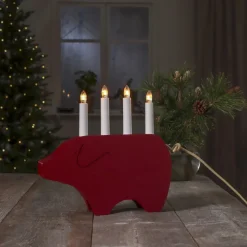 GRY Ljusstake 4L 28,5cm Röd