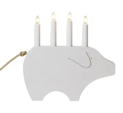 GRY Ljusstake 4L 28,5cm Vit