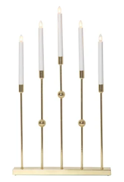 GUSTAVO Ljusstake 5L 64cm Mässing