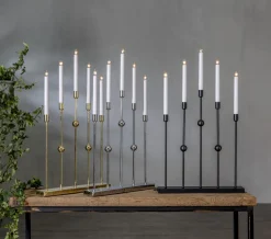 GUSTAVO Ljusstake 5L 64cm Mässing