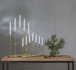 GUSTAVO Ljusstake 5L 64cm Mässing