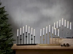 GUSTAVO Ljusstake 7L 37cm Svart