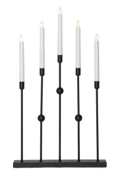 GUSTAVO Ljusstake 5L 64cm Svart