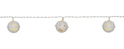 HALLOWEEN Ljusslinga Batteri 1,35m 10LED Varmvit/Vit