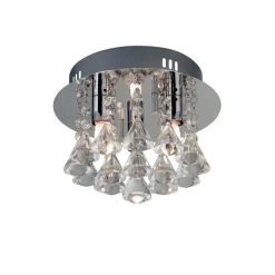 HANNA Taklampa 3L 36cm Kristall/Krom