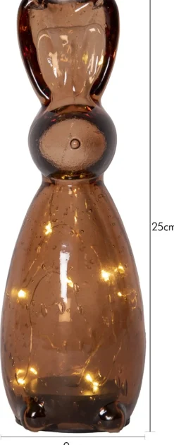 HARRY BROWN Glasdekoration Batteri 25cm Brun