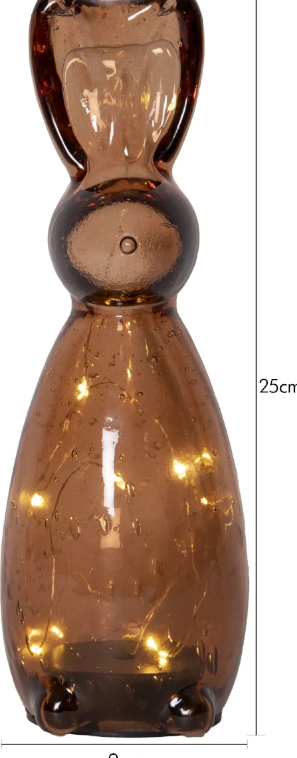 HARRY BROWN Glasdekoration Batteri 25cm Brun
