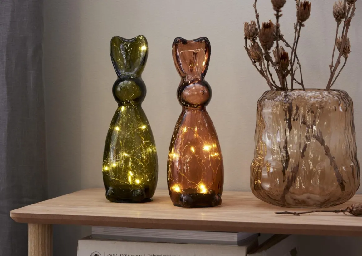 HARRY BROWN Glasdekoration Batteri 25cm Brun