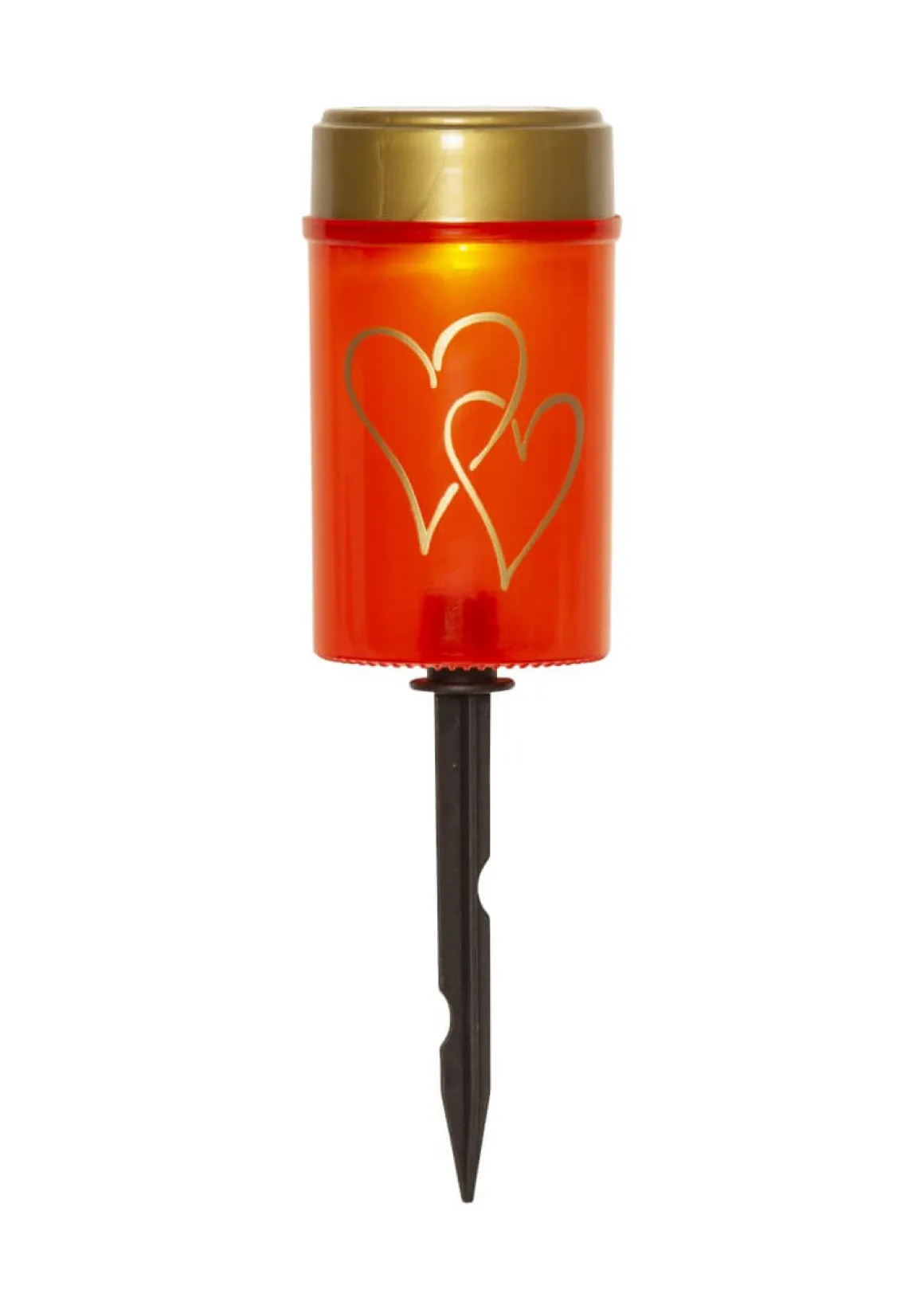 HEARTY Solcellsljus 12cm Röd