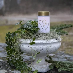 HEARTY Solcellsljus 12cm Vit