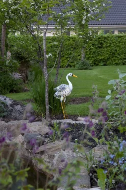 HERON Solcellsdekoration 55cm Grå