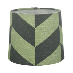 HERRINGBONE Lampskärm Linne 16cm Grön