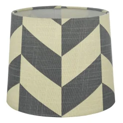 HERRINGBONE Lampskärm Linne 20cm Grå/Vit