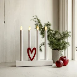 HILMA Ljusstake Batteri 24,5cm LED Vit