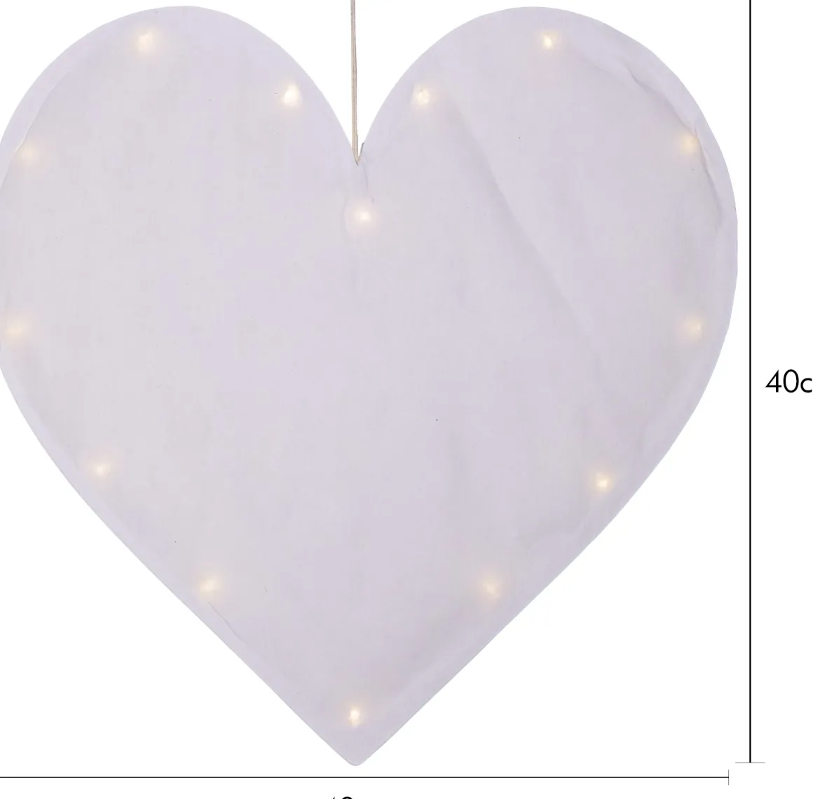 Hängande dekoration MILLA Hjärta 40cm