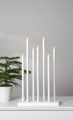 HOLY Träljusstake Set 66cm Vit