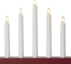 INEZ Ljusstake 24cm Vit/Röd